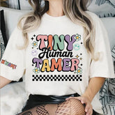 Customized Teacher Name Tiny Human Tamer T-shirt, Back to school gift shirt, Teacher gift