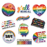 (10PCS) LGBTQ+ Pride Stickers 3in, Rainbow Pride Decorations Vinyl Stickers, Rainbow Ally Subtle LGBTQ Decals for laptop book water bottle