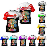 Personalized Team Name and Name colorful BINGO 3D Shirt, Custom Bingo game Shirts for Team, Men Women unisex T shirt