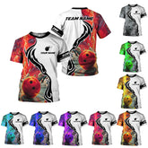 Custom Name Team Name Bowling 3D Shirt, Bowling Shirts for Men Women, Short Sleeve Shirts for Team Bowling