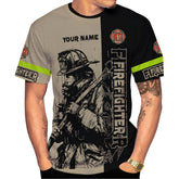 Personalized Firefighter Shirt 3d, Custom Name Fire Man Firefighter Gift Tshirt, 3D Shirts Unisex Tshirts 3D for Men Women