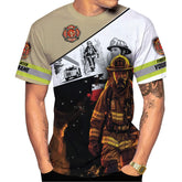 Personalized Firefighter 3dShirt, Custom Name Fire Man Firefighter Gift shirt, Unisex Tshirts 3D for Men Women