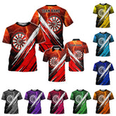 Personalized Dart Shirts for Men Women 3D, Custom Name Team Jersey, Dartboard Shirt S-5XL Gifts