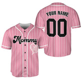 Personalized Name Number Mommy Daddy Baseball Jerseys, 3D Shirts for Women Men, Gifts shirt for new mom new dad