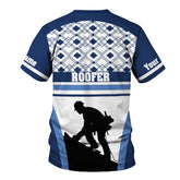 Custom Name Roofer shirt for Roofer, Roofing 3D Shirt Gift for Man, 3D All Over Printed T-shirt, gift for Dad