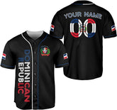 AOVL Custom Dominican Republic Baseball Jersey Dominicana Republic Shirt for Team Dominican Flag Jerseys for Men Women