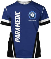 Personalized Paramedic Emergency Medical Technician EMT T Shirt 3D Unisex 3D All Over Printed Sportwear, T Shirt for Men Women Adult Full Size S-5XL TS37 Multicolor