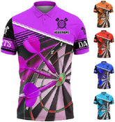 Personalized Name Dart 3D Polo Shirt, Dart Shirts, Mens Dart Shirts, Funny Dart Tshirts, Dart Team Shirts Gifts (Dart 1)