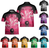 Personalized 3D Bowling Jersey Shirts Unisex Bowling Sport Shirts Short Sleeve Custom Team Shirts for Bowling Lovers