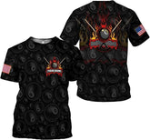 AOVL Personalized Billiard Tshirts, Billiard Shirt, Custom Billiard Flag Shirt, Men's Pool Billiards Shirt, 8 Ball Men Women…