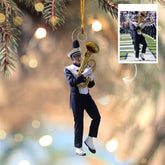 Pretyprints Marching Band Christmas Ornament Personalized Girl 2024 Custom Marching Band Gifts Band Director Gifts, Marching Band Gifts, Music Ornament Marching Band Teacher Gifts Music (Style 9)