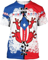 Woseprints Personalized Name Puerto Rico 3D Shirt, Puerto Rico Flag T-Shirt for Men & Women