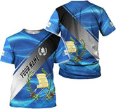Vybonz Personalized Name Guatemala Shirt Guatemala Jersey Guatemalan Pride T-Shirt Guatemala 3D Shirts Gift for Men Women
