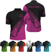 Custom Bowling Jerseys for Men Women Personalized Team Name Quarter Zip 3D Apparel Customized Bowling Jersey Shirts Unisex