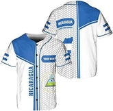 AOVL Personalized Nicaragua Baseball Jersey, Custom Nicaragua Baseball Jersey for Men & Women, Nicaraguan Camisas Shirt
