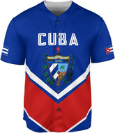 MAPrints Personalized Name Cuba Baseball Jersey Shirt, Republic of Cuba Flag Pride Jersey, Cuban Jersey Camisa for Men &Women