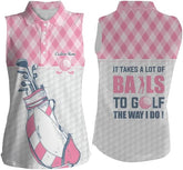 Personalized Golf Sleeveless Polo Shirts for Women, Women's Sleeveless Polo Golf Shirts, 3D Golf Shirts Sport Tops (3)