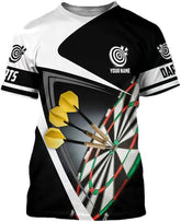 Personalized 3D Dart Shirts for Men, Dart Tshirts for Team, Dart League T-Shirt, Dart Gift, Graphic Darts Print Short Sleeve
