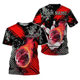 Custom Team Name and Name Bowling Shirt, 3D Bowling Shirts for Men, Short Sleeve Shirts for Team Bowling
