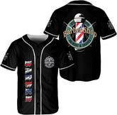 AOVL Personalized Barber Baseball Jersey Barber Shop Shirt Barber Gift Men Barber Professional Baseball Jerseys Hair Stylist