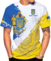 Ligthuy Personalized Name Ukraine Shirt 3D, Ukraine Tshirt Unisex for Men and Women, Custom Ukrainian Tshirt S-5XL
