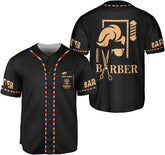 AOVL Personalized Barber Baseball Jersey Barber Shop Shirt Barber Gift Men Barber Professional Baseball Jerseys Hair Stylist