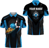 Custom 3D Bowling Polo Shirts for Men and Women Personalized Team Name Gift Unisex Customized Bowling Short Sleeve Polo Shirt