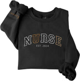 Personalized Embroidered Nurse Sweatshirt For Women Custom Name Registered Nurse Sweatshirt Crewneck Pullover Idea Nurse Gift