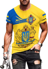Ligthuy Personalized Name Ukraine Shirt 3D, Ukraine Tshirt Unisex for Men and Women, Custom Ukrainian Tshirt S-5XL