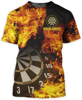 Personalized 3D Dart Shirts for Men, Dart Tshirts for Team, Dart League T-Shirt, Dart Gift, Graphic Darts Print Short Sleeve