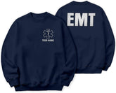 Leeprints Personalized EMT Embroidered Sweatshirt EMS Sweatshirt EMS Hoodie Paramedic Uniform Emergency Medical Technician