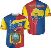Podagree Personalized Ecuador Baseball Jersey Shirt, Ecuador Flag Jersey, Ecuadorian Jersey for Men and Women Ecuadorian