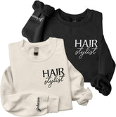 MAPrints Personalized Embroidered Hair Stylist Sweatshirt, Hairdresser Salon Hoodie, Hair Stylist T -Shirt, Gifts For Barber