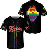 Mostprints Personalized Name LGBT Pride Baseball Jersey, LGBT Shirts, Pride Clothing, Personalized LGBT Baseball Jersey Shirt