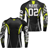 Custom Motocross Racing Long Sleeve Rash Guard Shirt Dirtbike Shirt Motocross Costumes Custom Dirt Bike Jersey for Men