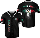 AOVL Custom Mexico Baseball Jersey for Men Women Eagle Flag Mexico Shirt Personalized Mexicano Mexico Jerseys Camisa 3D