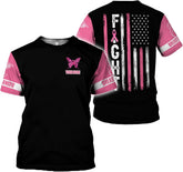 Podagree Personalized Breast Cancer 3D Shirt, Pink Ribbon Awareness T-Shirt, Survivor Pride Tshirt Breast Cancer Shirt