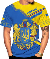 Ligthuy Personalized Name Ukraine Shirt 3D, Ukraine Tshirt Unisex for Men and Women, Custom Ukrainian Tshirt S-5XL