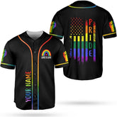Royal Fight Personalized LGBT Pride Baseball Jersey Pride Hand LGBT Flag Jersey Rainbow Les Shirt LGBT Pride Month Jerseys