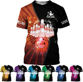 Rivelus Personalized Name Bowling Shirts for Men and Women 3D, Bowling Shirts for Team Bowling, Bowling Shirts Gift