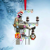 HomeDesign Personalized Lineman Ornament Custom Lineman Ornaments Line Man Christmas Ornaments Gifts for Lineman Ornament Lineman Christmas Hanging Ornament Lineman Gift (Style 6)
