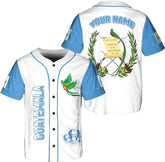 Personalized Name Guatemala Baseball Jersey Shirt Guatemala Camisas Guatemalan Pride T-Shirt Guatemala 3D Shirts
