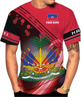 Ligthuy Personalized Haiti Shirt 3D, Haitians Flag Pride Shirt, Haiti Shirts for Men & Women, Haitian Pride Tshirt S-5XL