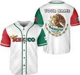 Royal Fight Personalised Mexico Baseball Jersey, Custom Name Number for Men Women Mexico Baseball Jersey Mexicano Shirt S-5XL