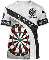Personalized 3D Dart Shirts for Men, Dart Tshirts for Team, Dart League T-Shirt, Dart Gift, Graphic Darts Print Short Sleeve