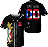 RoyalBro Personalized Puerto Rico Baseball Shirt - Custom Team Name, Puerto Rican Baseball Jersey for Men