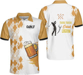 Personalized Funny Golf Polo Shirt for Men Proud Golf American Flag Polo Shirt, 3D Men's Golf Polo, Men's Golf Shirts