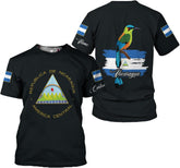 Vybonz Personalized Nicaragua Shirt 3D, Nicaragua Flag Shirts, Nicaraguan Camisas T-Shirt, Nicaragua Shirts for Men Women
