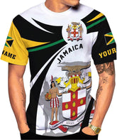 Ligthuy Personalized Jamaica Shirt 3D, Custom Jamaica Flag Lion Shirt for Men and Women, Jamaican Pride T-Shirt Unisex