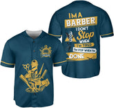 AOVL Personalized Barber Baseball Jersey Barber Shop Shirt Barber Gift Men Barber Professional Baseball Jerseys Hair Stylist